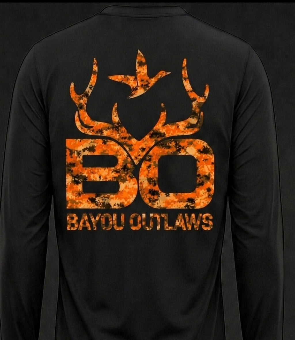 Bayou Outlaws Orange Camo Signature Long Sleeve