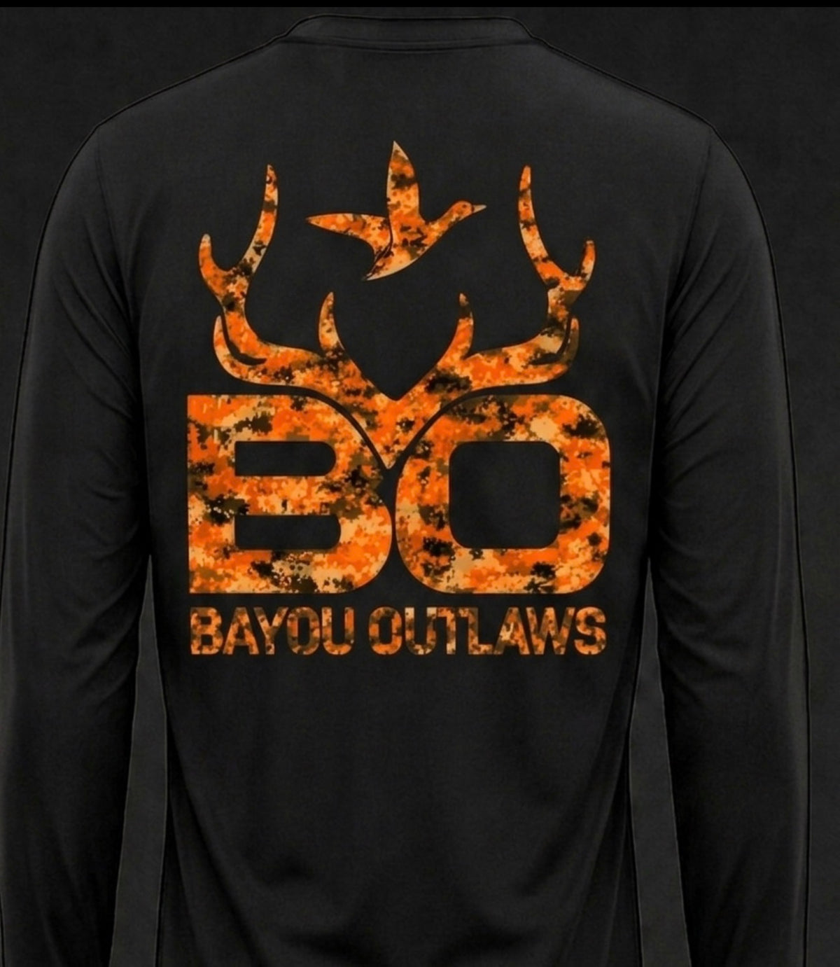 Bayou Outlaws Orange Camo Signature Long Sleeve