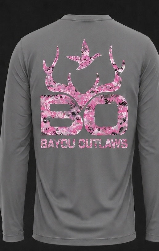 Bayou Outlaws Pink Camo Signature Long Sleeve