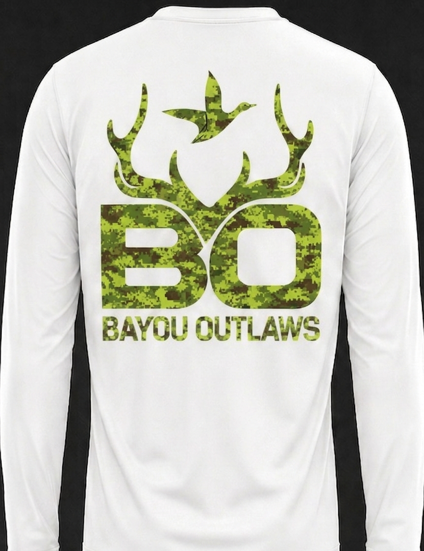 Bayou Outlaws Green Camo Signature Long Sleeve