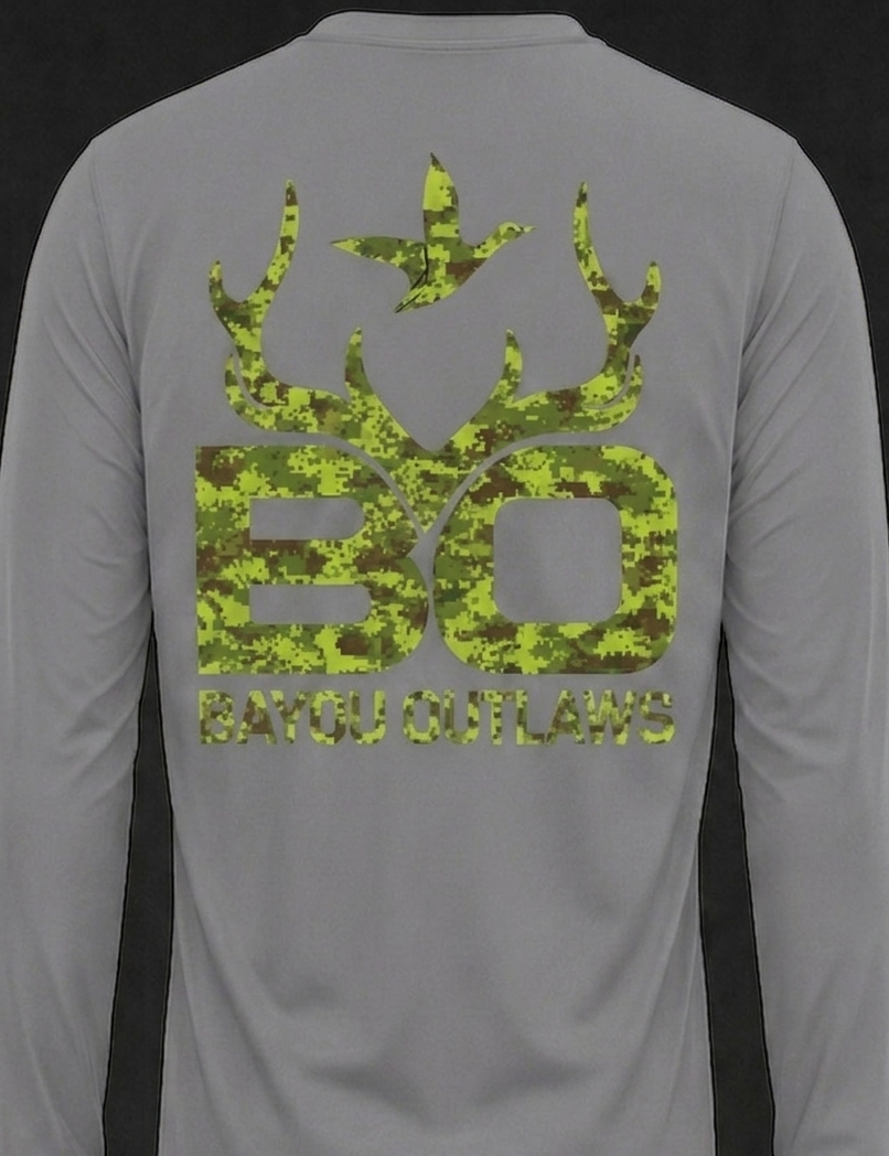 Bayou Outlaws Green Camo Signature Long Sleeve