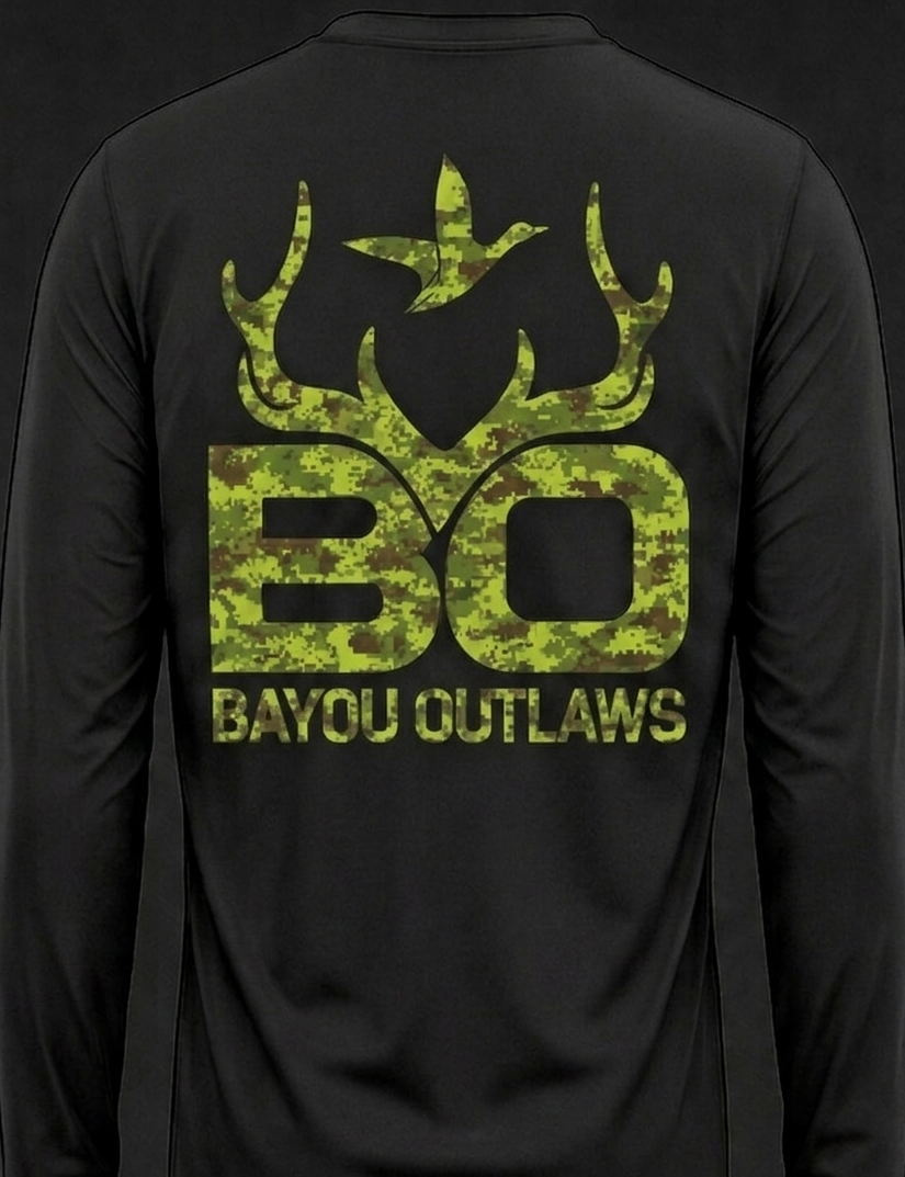 Bayou Outlaws Green Camo Signature Long Sleeve